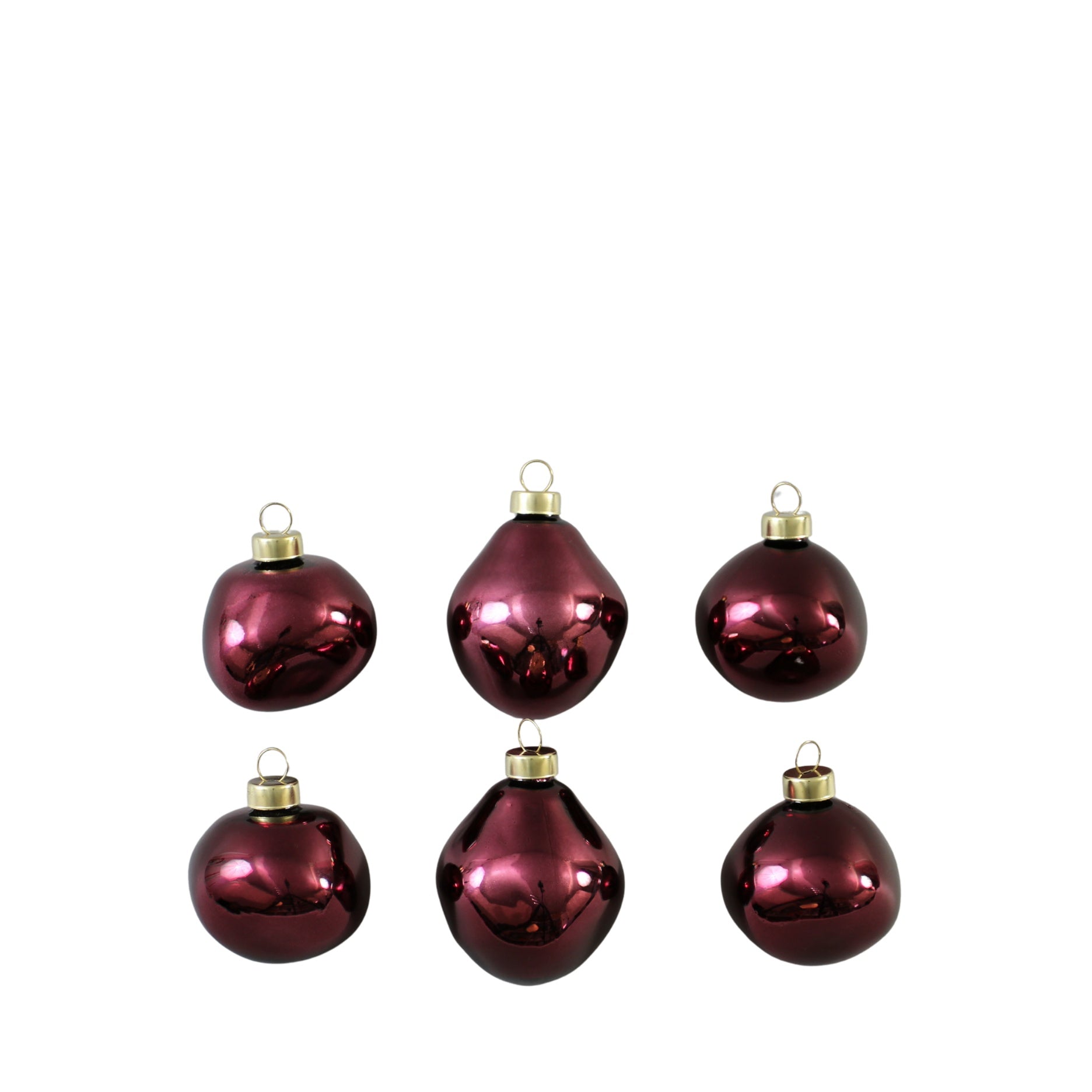 Organische Christbaumkugeln im Set – 6 Stück